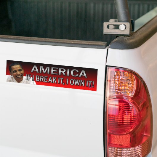 Amerika als ik het breek, heb ik het. (Rood, Rood, Bumpersticker (Op Truck)