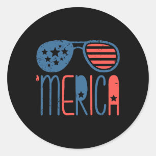 Amerika Amerikaanse vlag vliegers peuter 4 juli wh Ronde Sticker