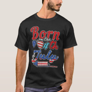 Amerika Amerikaanse VS Vlag Leeftijd Geboorte Gebo T-shirt