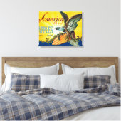 Amerika Apple Crate LabelDufur, OF Canvas Afdruk (Insitu (Slaapkamer))