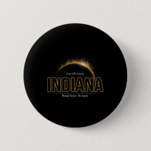 Amerika April 2024 Pad van totale zonsverduisterin Ronde Button 5,7 Cm