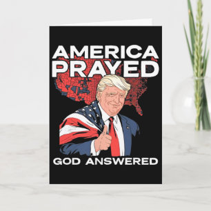 Amerika Bad Gebeden God Antwoordde Trump Kaart