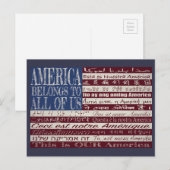 Amerika behoort tot het hele Amerikaanse Briefkaar Briefkaart (Voorkant / Achterkant)