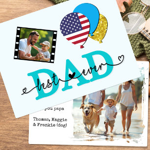 Amerika beste vader ooit fotokaart, vlag, vader's kaart