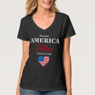 Amerika beter maken in plaats van t-shirt