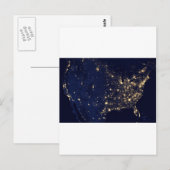 Amerika bij Nacht Briefkaart (Voorkant / Achterkant)