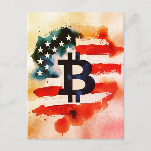Amerika Bitcoin (Schilderij nr. 4) Briefkaart (Voorkant)