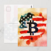 Amerika Bitcoin (Schilderij nr. 4) Briefkaart (Voorkant / Achterkant)