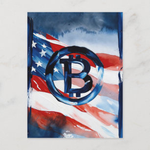 Amerika Bitcoin (Schilderij nr. 5) Briefkaart