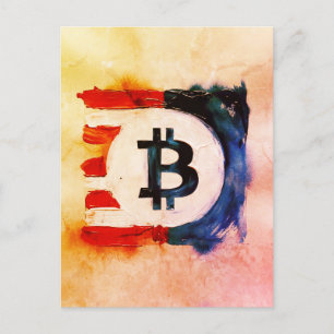 Amerika Bitcoin (Schilderij nr. 7) Briefkaart