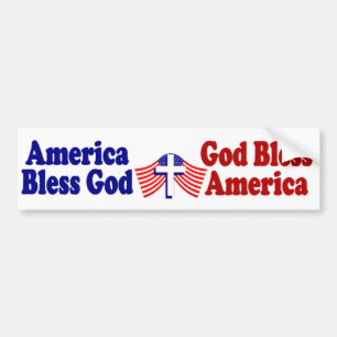 Amerika Bless God.. God zegene Amerika Bumpersticker