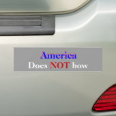 Amerika boeg niet bumpersticker (Op auto)