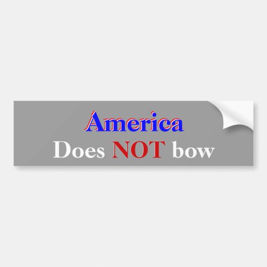 Amerika boeg niet bumpersticker (Voorkant)