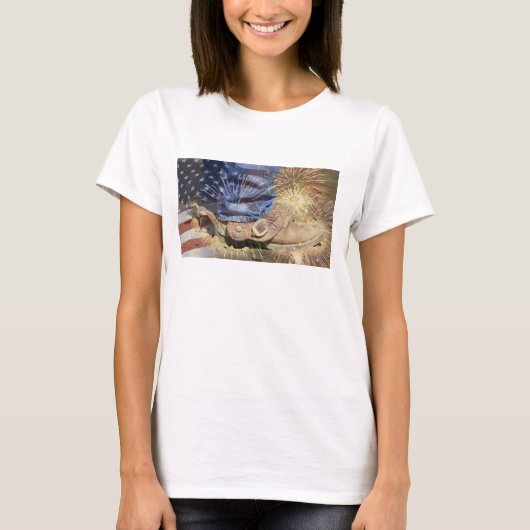 Amerika - Boots & Fireworks T-shirt (Voorkant)
