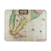 Amerika, bord 17 uit "Le Nouveau et Grand Illumi Magneet (Horizontaal)