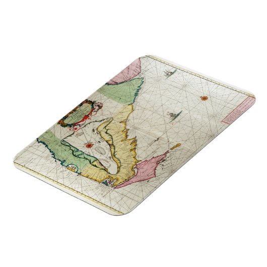 Amerika, bord 17 uit "Le Nouveau et Grand Illumi Magneet (Linkerzijde)