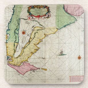 Amerika, bord 17 uit "Le Nouveau et Grand Illumi Onderzetter