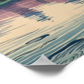 Amerika Boston Ma City Skyline Ukiyo Style Poster (Hoek)