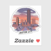 Amerika Boston Stad Silhouette, Boston Ma Ons Silh Sticker (Vel)