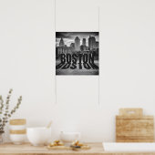 Amerika Boston Stadssilhouet, Boston Ma Us Silhoue Poster (Keuken)