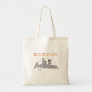 Amerika Boston Stadssilhouet, Boston Ma Us Silhoue Tote Bag