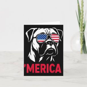 Amerika Boxer Hond Amerikaanse Vlag Zonnebril Patr Kaart