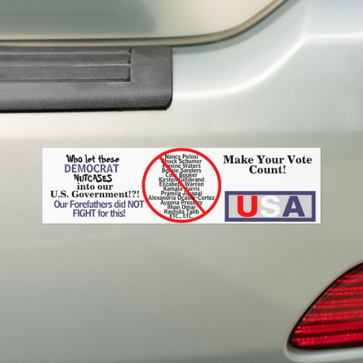 Amerika Bumpersticker (Op auto)