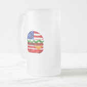 Amerika Burger (Wit Schilderij Nr. 1) Matglas Bierpul (Voorkant links)