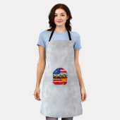 Amerika Burger (Wit Schilderij Nr. 1) Schort (Gedragen)