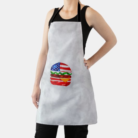 Amerika Burger (Wit Schilderij Nr. 1) Schort (Insitu)
