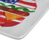 Amerika Burger (Wit Schilderij Nr. 1) Snijplank (Hoek)