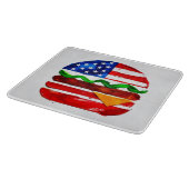 Amerika Burger (Wit Schilderij Nr. 1) Snijplank (Hoek)