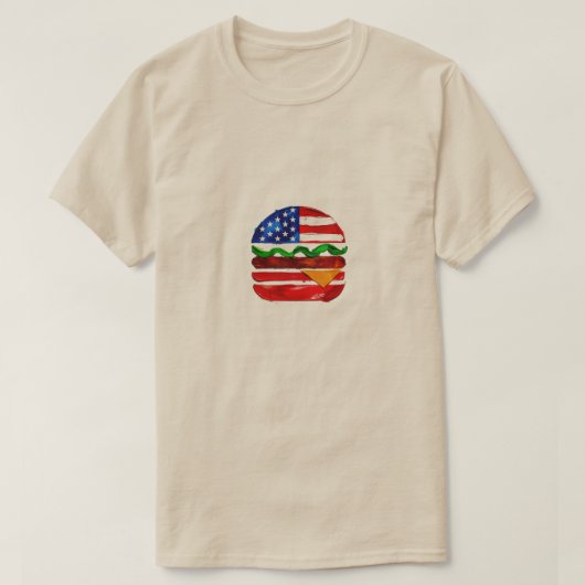 Amerika Burger (Wit Schilderij Nr. 1) T-shirt (Design voorkant)