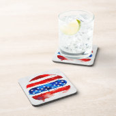 Amerika Burger (Wit Schilderij Nr. 2) Bier Onderzetter (Rechterzijde)
