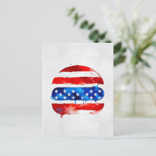 Amerika Burger (Wit Schilderij Nr. 2) Feestdagenkaart