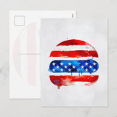Amerika Burger (Wit Schilderij Nr. 2) Feestdagenkaart (Voorkant / Achterkant)