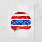 Amerika Burger (Wit Schilderij Nr. 2) Feestdagenkaart (Voorkant)
