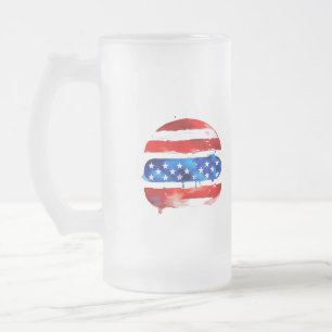 Amerika Burger (Wit Schilderij Nr. 2) Matglas Bierpul