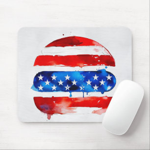 Amerika Burger (Wit Schilderij Nr. 2) Muismat