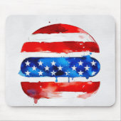 Amerika Burger (Wit Schilderij Nr. 2) Muismat (Voorkant)