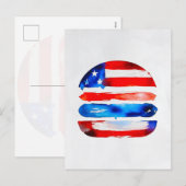 Amerika Burger (Wit Schilderij Nr. 3) Feestdagenkaart (Voorkant / Achterkant)