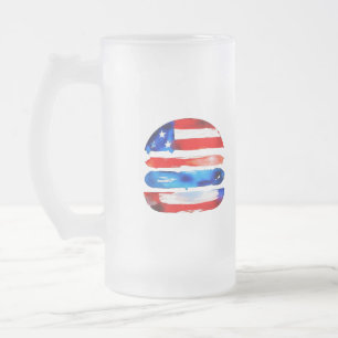 Amerika Burger (Wit Schilderij Nr. 3) Matglas Bierpul