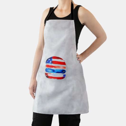 Amerika Burger (Wit Schilderij Nr. 3) Schort (Insitu)
