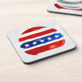 Amerika Burger (Wit Schilderij Nr. 4) Bier Onderzetter (Linkerzijde)