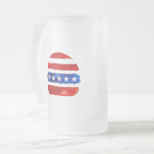 Amerika Burger (Wit Schilderij Nr. 4) Matglas Bierpul (Voorkant links)
