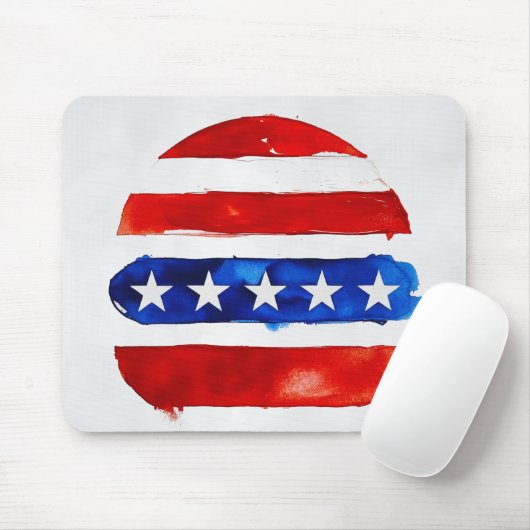 Amerika Burger (Wit Schilderij Nr. 4) Muismat (Met muis)