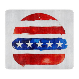 Amerika Burger (Wit Schilderij Nr. 4) Snijplank