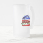 Amerika Burger (Wit Schilderij Nr. 5) Matglas Bierpul (Voorkant rechts)