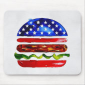Amerika Burger (Wit Schilderij Nr. 5) Muismat (Voorkant)