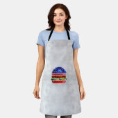 Amerika Burger (Wit Schilderij Nr. 5) Schort (Gedragen)
